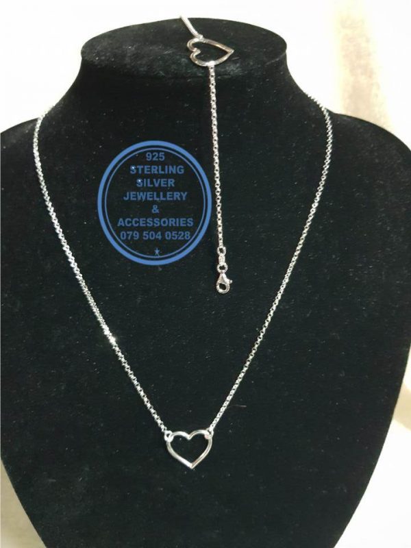 925 Sterling Silver Necklace & Bracelet set with heart detail - Must have stunning! 1 set includes 1 necklace & 1 bracelet per photo 45 cm chain necklace  19cm bracelet All prices excludes national nominal door-to-door delivery fee