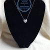 925 sterling Silver chain necklace with floating cubic zirconia heart pendant   - Showstopper  - Stunning!! Price per 1 necklace with floating heart pendant detail Price includes chain and floating heart pendant per photo 45 cm chain All prices excludes national nominal door-to-door delivery fee
