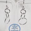 925 sterling Silver Earrings - 3 hanging circles of love - Stunning Price per 1 pair of earrings All prices excludes national nominal door-to-door delivery fee Although some earrings might be similar size price is determined on weight as well as manufacturer although all our products are manufactured from the best quality 925 Sterling Silver.