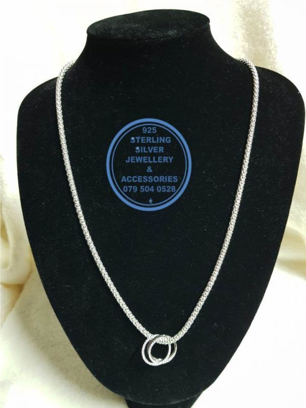 925 sterling Silver Pendant - Russian Eternity rings  - showstopper Price per 1 pendant Price excludes chain 20mm left to right diameter
