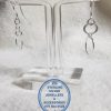 925 sterling Silver Earrings - Oval Love Dangle Earring Price per 1 pair of earrings All prices excludes national nominal door-to-door delivery fee Although some earrings might be similar size price is determined on weight as well as manufacturer although all our products are manufactured from the best quality 925 Sterling Silver.