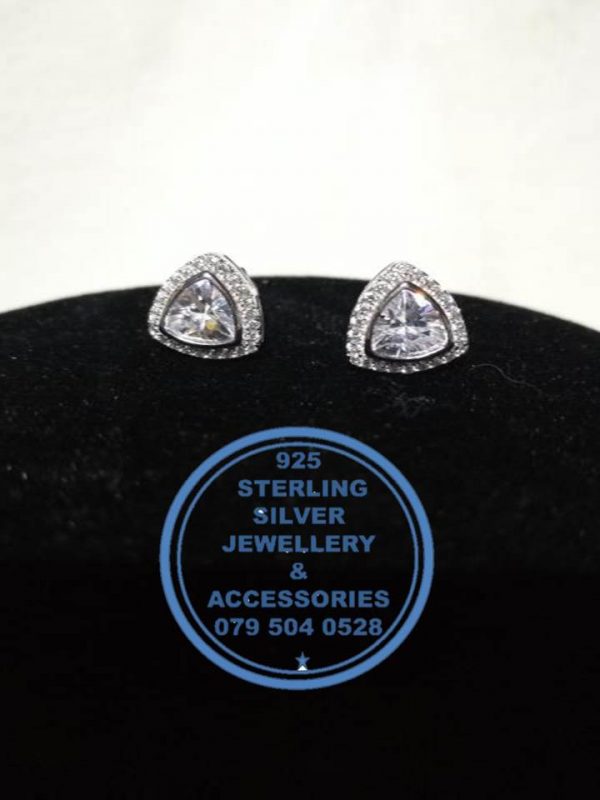 925 Sterling Silver Earring - Showstopper detailed cubic stud - 1 pair Prices Excludes National delivery to your door at a nominal fee.