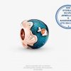 925 sterling Silver Charm Shimmering Ocean Waves & Fish . Pandora Compatible 