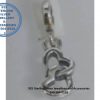 Earring Charm Sterling Silver Hearts intertwined