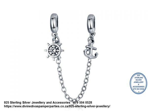 925 Sterling Silver  Anchor Sea Safety Chain. Pandora Compatible 