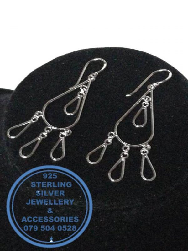 925 Sterling Silver Earring - Showstopper Chandelier Dangle Drop  Earrings  - 1 pair Prices Excludes National delivery to your door at a nominal fee.