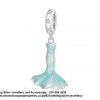 925 Sterling Silver Frozen Princess Elsa Dress Blue Charm. Pandora Compatible 
