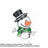 925 Sterling Silver Enamel  Detail Colorful Happy Christmas Snowman Charm. Pandora Compatible 