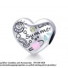 Love Summer Heart Charm Pandora Compatible Sterling Silver