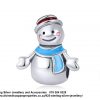 925 Sterling Silver  Detail Snowman with Blue enamel  scarf and hat Charm. Pandora Compatible 