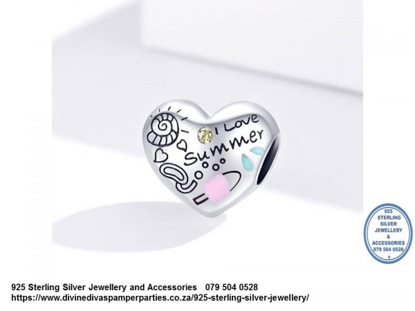 925 Sterling Silver Forever Summer Fun Charm. Pandora Compatible