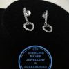 925 Sterling Silver Earring - Detailed Cubic Tripple Hear Dangle Drop  Earrings  - 1 pair Prices Excludes National delivery to your door at a nominal fee.