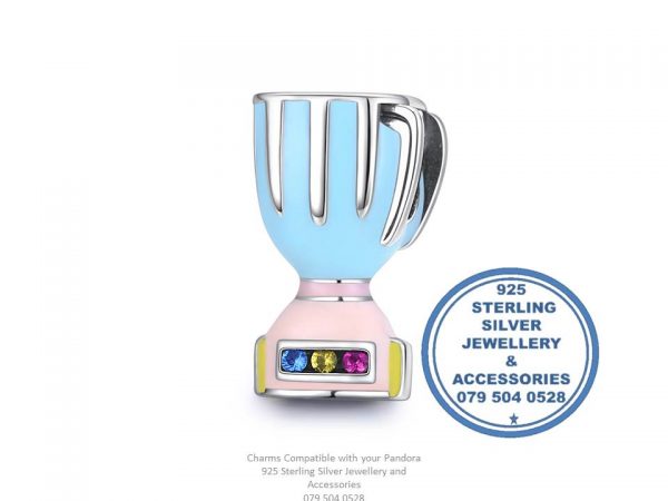 925 Sterling Silver Enamel Detail Blender Charm. Pandora Compatible 