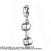 925 Sterling Silver Fitness Babe Dumbbell Charm. Pandora Compatible