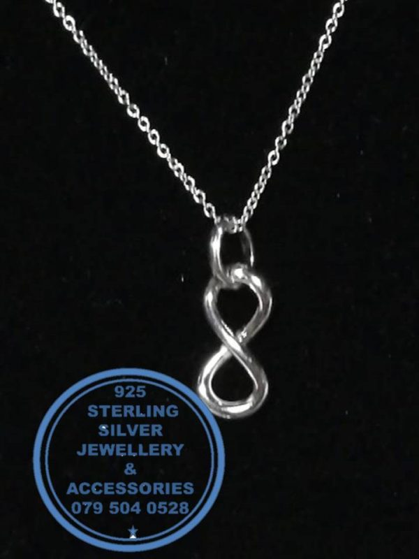 925 Sterling Silver Infinity Pendant with 42 cm Chain