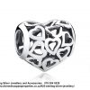 925 Sterling Silver Cut out Hearts Charm Bead. Pandora Compatible