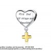 925 Sterling Silver Faith With God All Things Are Possible Charm. Pandora Compatible