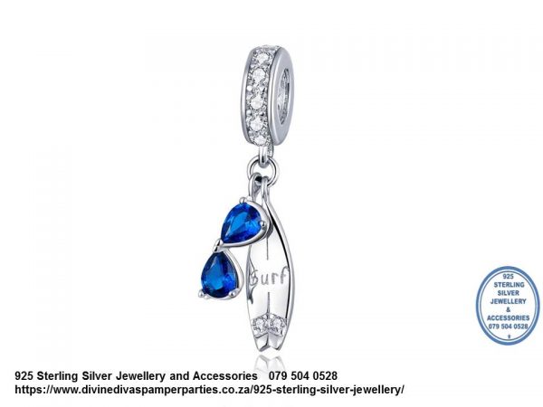 925 Sterling Silver Dangle Beach Summer Diva Dream Charm. Pandora Compatible