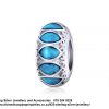 925 Sterling Silver Enamel Detail Detail Bead Charm. Pandora Compatible