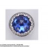 925 Sterling Silver Blue Cubic cz Detail  Charm Bead. Pandora Compatible 