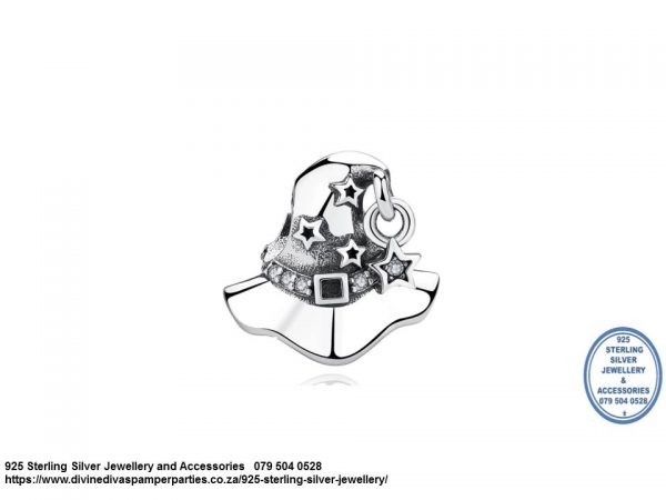 925 sterling Silver Disney Magic Hat Micky Charm Bead. Pandora Compatible
