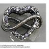 925 Sterling Silver Double Infinity Heart Eternal Love Charm Bead. Pandora Compatible