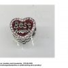 925 Sterling Silver Red Enamel Best Mom Charm Bead. Pandora Compatible.
