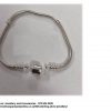 925 Sterling Silver Moments  Round CZ Snake Chain Bracelet for Charms. Pandora Compatible