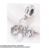 925 Sterling Silver Cz Tripple Dangle Baby Bottle Baby Booties Baby Foot Prints   Charm Bead. Pandora Compatible