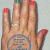 925 Sterling Silver Infinity Ring with Cubic detail half of infinity part