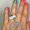 925 Sterling Silver Ring with cross over cubic detail. 5 bands crossing over as 1 Ring. A Statement Bold Showstopper Ring.