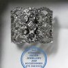 "925 Sterling Silver Ring with cubics set in multiple roundings. Showstopper statement Ring."