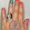 925 Sterling Silver Showstopper Ring with Large Round Cubic in middle tube setting