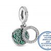 925 Sterling Silver Green CZ Pandora Compatible Dangle Charm