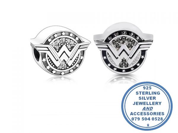 925 Sterling Silver Wonder Woman Pandora Compatible Bead Charm