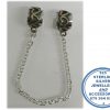 "925 Sterling Silver Safety Chain with Hearts. Pandora Compatible. "