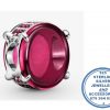 "925 Sterling Silver Red Oval Cabochon Pandora Compatible Bead Charm"