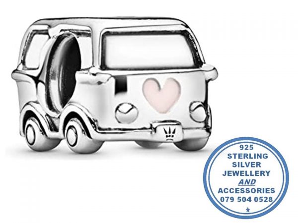 "925 Sterling Silver Peace Camper Van Pandora Compatible Bead Charm"