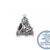 "925 Sterling Silver CZ Christmas Tree Pandora Compatible Bead Charm"