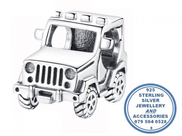 925 Sterling Silver Jeep Pandora Compatible Bead Charm. Pandora Compatible