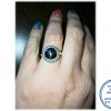 925 Sterling Silver Ring with Multicolor Cubics set to for 1 Broad Ring