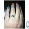 "925 Sterling Silver Engagement Solitair Ring with clear Cubic Center"