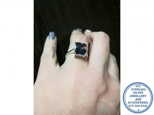 "925 Sterling Silver Mystic Topaz 9 x 11mm Ring"