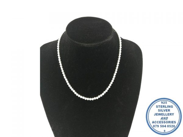 925 Sterling Silver Designers Ball Silver Necklace 5mm Statement