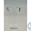 925 Sterling Silver Designer Electroformed Assymetrical Hoop Studs 4 x 13 x 12mm