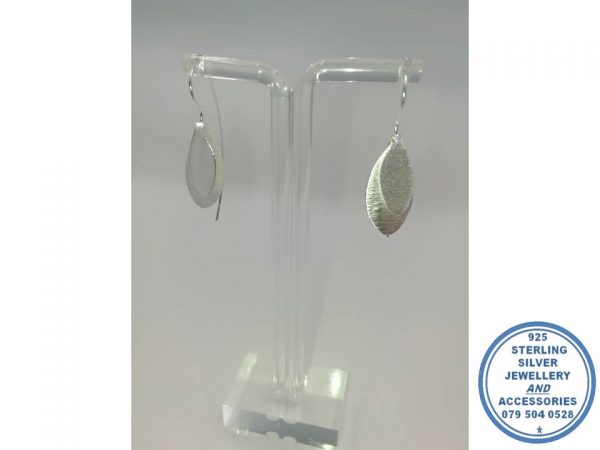 925 Sterling Silver Designers Trendy Leave Flower patal double hook in Earring