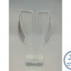 925 Sterling Silver Designers Trendy Modern Assymetrical hook in Earring SILVER Silver XL