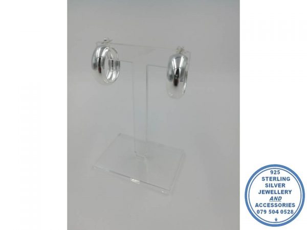 925 Sterling Silver Extra Large Statement Stud Hoops Luxurious Earrings 20mm