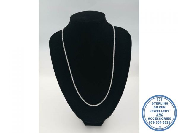 925 Sterling Silver Popcorn Bulky Chain Statement Detail 60 cm 3mm