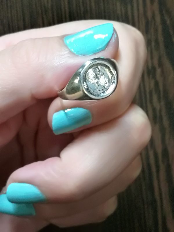 925 Sterling Silver MEN's Ring St. Christopher